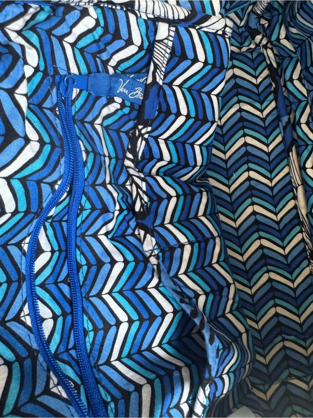 Vera Bradley Glenna Satchel Blue Bayou Quilted Cotton Handbag Retired Pattern